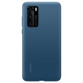Huawei P40 Silikoninen Suojakuori 51993721 - Musteen Sininen