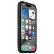 iPhone 15 Pro Apple Silikonikuori MagSafella MT1A3ZM/A - Musta