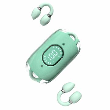 P-Q9 140-kieliset langattomat kuulokkeet, jotka on kiinnitettävä käännöksellä - Cyan värinen