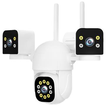 PC288-B3Y10-2MP kolmio-objektiivinen WiFi valvontakamera PTZ 64GB muistikortin kanssa
