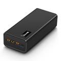 PSOOO M16 65W USB-C/USB-A Power Bank 30000mAh LED-valoilla - Musta