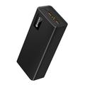 PSOOO M16 65W USB-C/USB-A Power Bank 30000mAh LED-valoilla - Musta
