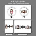 PULUZ PKT3066B 10.2" LED Selfie Ring Light Matkapuhelin Clamp Tripod jalusta YouTube Blogger Videokuvaus