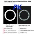 PULUZ PKT3066B 10.2" LED Selfie Ring Light Matkapuhelin Clamp Tripod jalusta YouTube Blogger Videokuvaus