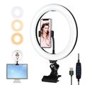 PULUZ PKT3126B LED Ring Light Kit 10.2" 26cm videokonferenssin valaistus 3 himmennettävää väriä 10 kirkkaustasoa kameralle Älypuhelimelle YouTube TikTok Self-kuvaus