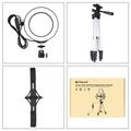 PULUZ Tripod Mount + Live Broadcast Dual Phone Bracket + 6.2" 16cm LED Ring Vlogging Video Light Kitit