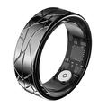PX02 Crack Design Monitoiminen Smart Ring jossa on valokuvaohjaus - Koko: 19mm - Musta