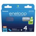 Panasonic Eneloop BK-3MCDEC4BE ladattavat AA-paristot 2000mAh ja säilytyslaatikko - 4 kpl.