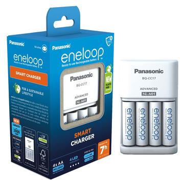 Panasonic Eneloop BQ-CC17 älykäs akkulaturi w/ 4x AA ladattavat akut 2000mAh