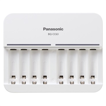 Panasonic Eneloop 8 x AA/AAA Akkulaturi BQ-CC63 - Valkoinen