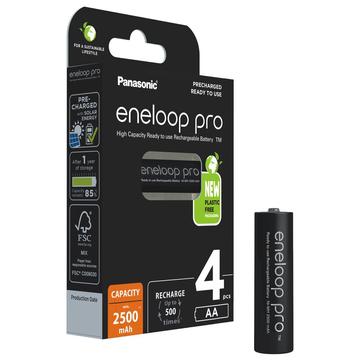 Panasonic Eneloop Pro BK-3HCDE/4BE ladattavat AA-paristot 2500mAh - 4 kpl.