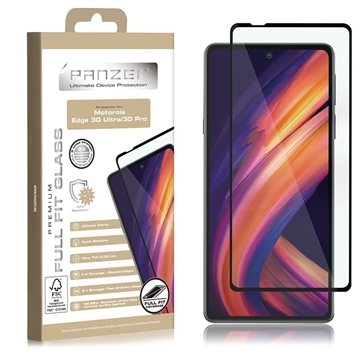 Panzer Premium Full-Fit Motorola Edge 30 Pro Panssarilasi - 9H - Musta