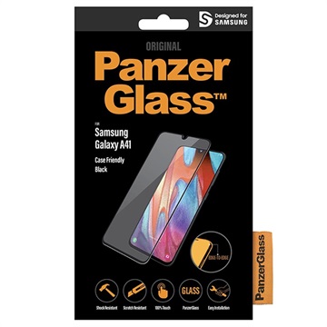 PanzerGlass Case Friendly Samsung Galaxy A41 Panssarilasi - 9H - Musta