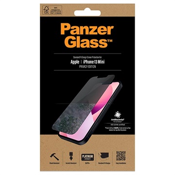 PanzerGlass Privacy AntiBacterial iPhone 13 Mini Panssarilasi - 9H