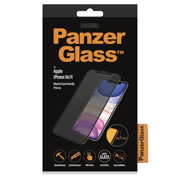 PanzerGlass Privacy CF iPhone XR / iPhone 11 Panssarilasi - 9H - Musta