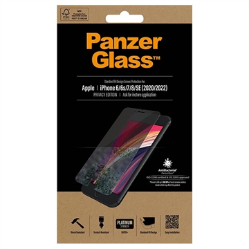 iPhone 6/6S/7/8/SE (2020)/SE (2022) PanzerGlass Standard Fit Privacy Privacy Panssarilasi