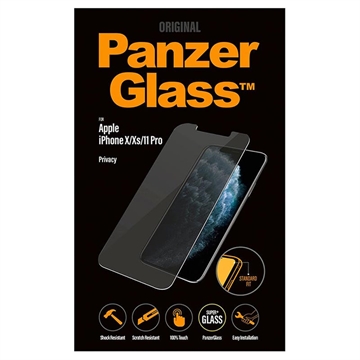 iPhone 11 Pro/XS PanzerGlass Standard Fit Privacy Panssarilasi - 9H