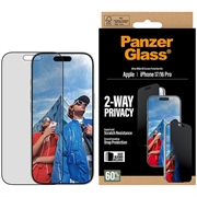 iPhone 17/16 Pro PanzerGlass Ultra-Wide Fit EasyAligner 2-Way Tietosuoja Panssarilasi - 9H - musta reuna