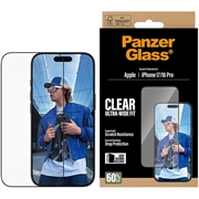 iPhone 17/16 Pro PanzerGlass Ultra-Wide Fit EasyAligner -Panssarilasi - 9H - musta reuna