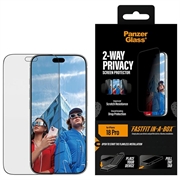iPhone 18 Pro PanzerGlass Ultra-Wide Fit jossa FastFit In-A-Box -kaksisuuntainen panssarilasi - 9H - musta reuna
