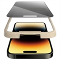 iPhone 14 Pro PanzerGlass Ultra-Wide Fit Privacy EasyAligner Panssarilasi - 9H - Musta Reuna