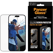 iPhone 17 Pro Max PanzerGlass Ultra-Wide Fit ja FastFit In-A-Box Panssarilasi - 9H - musta reuna