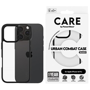iPhone 16 Pro PanzerGlass Care Urban Combat kotelo - Musta / Läpinäkyvä
