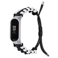 Pearl Braided Sarjan Xiaomi Mi Band 5/6 Ranneke - Musta