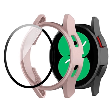 Samsung Galaxy Watch FE Muovikotelo Panssarilasi - 40mm - Ruusukulta
