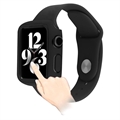 Apple Watch Series SE (2022)/SE/6/5/4 Muovikotelo Panssarilasi - 9Hlla Panssarilasi - 9H - 44mm - Musta