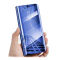 iPhone X / iPhone XS Luxury Series Mirror View Flip Case - Blue