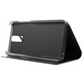 Luxury Mirror View Huawei Mate 10 Lite Lompakkokotelo - Musta