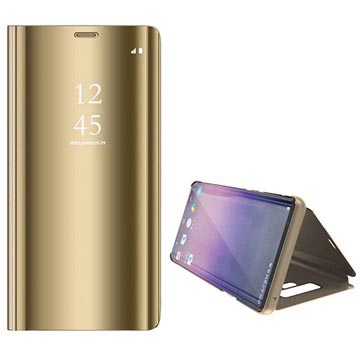 Luxury Series Mirror View Samsung Galaxy Note9 Lompakkokotelo - Kulta