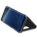 Luxury Mirror View Samsung Galaxy Note8 Lompakkokotelo - Musta