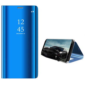 Samsung Galaxy S9 Luxury Mirror View Läppäkotelo - Sininen