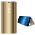 Samsung Galaxy S9 Luxury Mirror View Läppäkotelo - Kulta