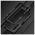 Polar Lights Style Sony Xperia 1 IV Metallipuskuri - Musta / Hopea