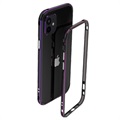 Polar Lights Style iPhone 12 Mini Metallipuskuri (Avoin pakkaus - Erinomainen) - Musta / Violetti