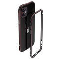 Polar Lights Style iPhone 12 Mini Metallipuskuri - Musta / Punainen