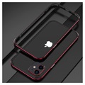 Polar Lights Style iPhone 12 Mini metallipuskuri - musta / punainen