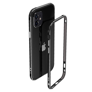 Polar Lights Style iPhone 12 Mini metallipehmuste - musta / hopea