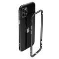 Polar Lights Style iPhone 12 Pro Metallipuskuri - Musta / Hopea
