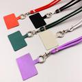 Polyesteri Puhelin Lanyard Säädettävä 5mm kaulahihna Crossbody Matkapuhelin hihna Patch - Harmaa