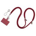 Polyesteri Puhelin Lanyard Säädettävä 5mm kaulahihna Crossbody Matkapuhelin hihna Patch