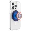 PopSockets Round MagSafe PopGrip laajennettava jalusta ja kahva - emali Kapteeni Amerikka