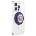 PopSockets Round MagSafe PopGrip laajennettava jalusta ja kahva - emali Kapteeni Amerikka