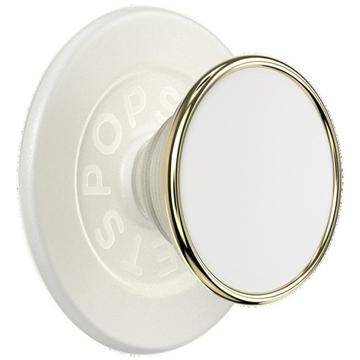 PopSockets Round MagSafe PopGrip laajeneva jalusta ja kahva - emali kookos kerma