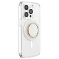 PopSockets Round MagSafe PopGrip laajeneva jalusta ja kahva - emali kookos kerma