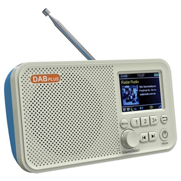 Kannettava DAB Radio & Bluetooth Kaiutin C10 (Avoin pakkaus - Tyydyttävä) - Valkoinen / Sininen