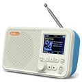 Kannettava DAB Radio & Bluetooth Kaiutin C10 (Avoin pakkaus - Tyydyttävä) - Valkoinen / Sininen